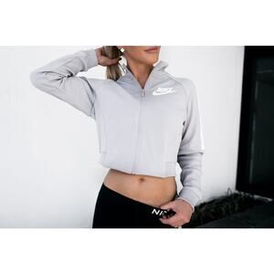Nike N98 Cropped Polyknit Full-Zip High-Neck Track Jacket